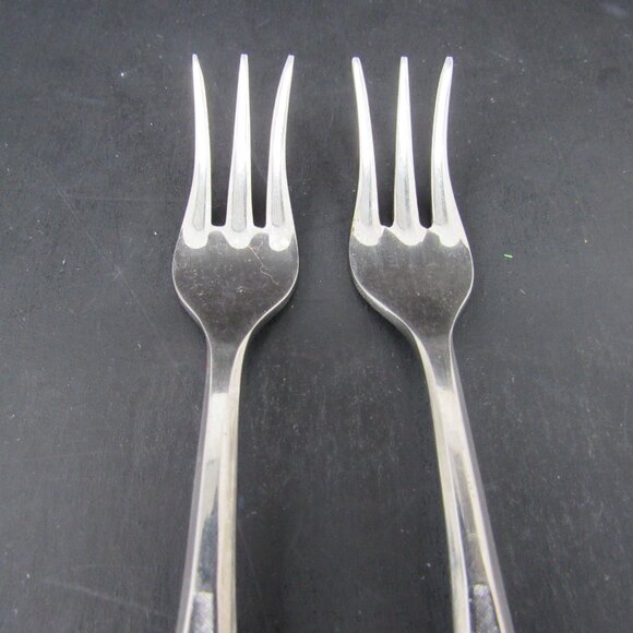 Eldan Stainless Steel ELD18 Pattern Textured Roses Cocktail Seafood Forks 4 - Picture 4 of 10